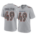 D.Broncos #49 Alex Singleton Player Gray Atmosphere Fashion Limited Game Ldoa Stitched Jerseys