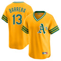 Athletics #13 Luis Barrera Player Gold Cooperstown Collection T-shirt Game Ldoa Stitched Jerseys