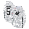 C.Panthers #5 Jaelan Phillips Player Arctic Camo Salute to Service Pullover Hoodies Limited Game Ldoa Stitched Jerseys