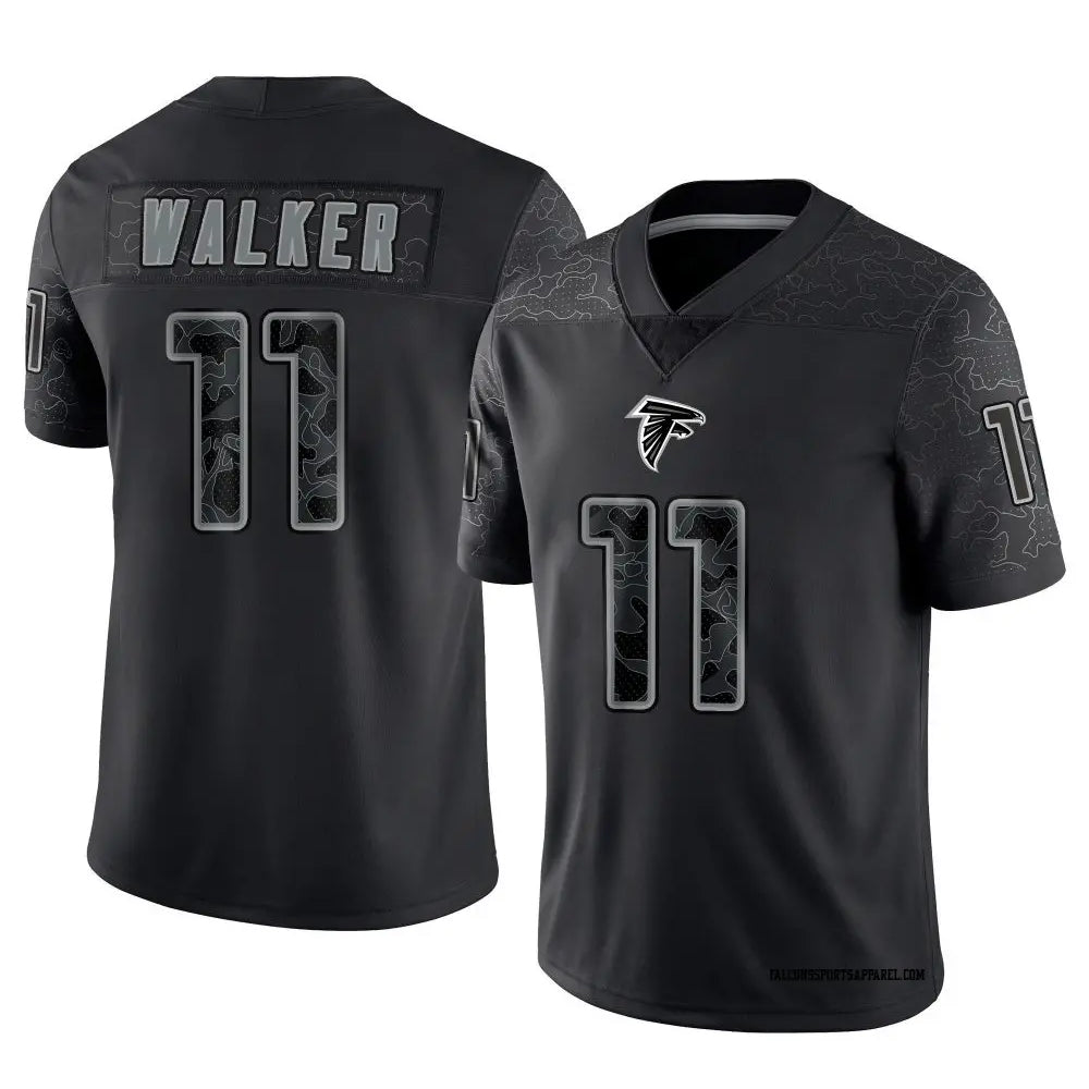 A.Falcons #11 Jalon Walker Player Black RFLCTV Limited Ldoa Stitched Jerseys