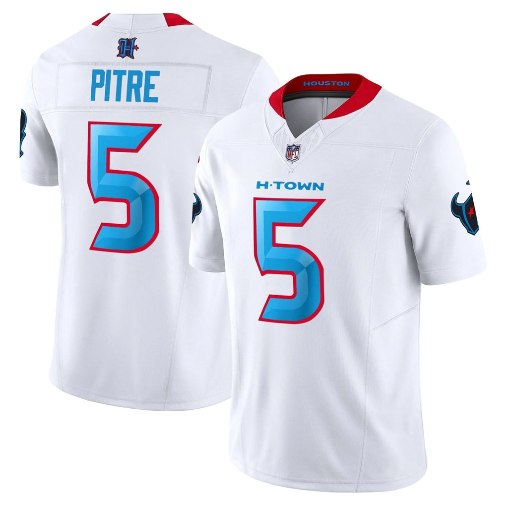 H.Texans #5 Jalen Pitre Player Whtie 2024 Vapor Limited Home Game Ldoa Stitched jerseys