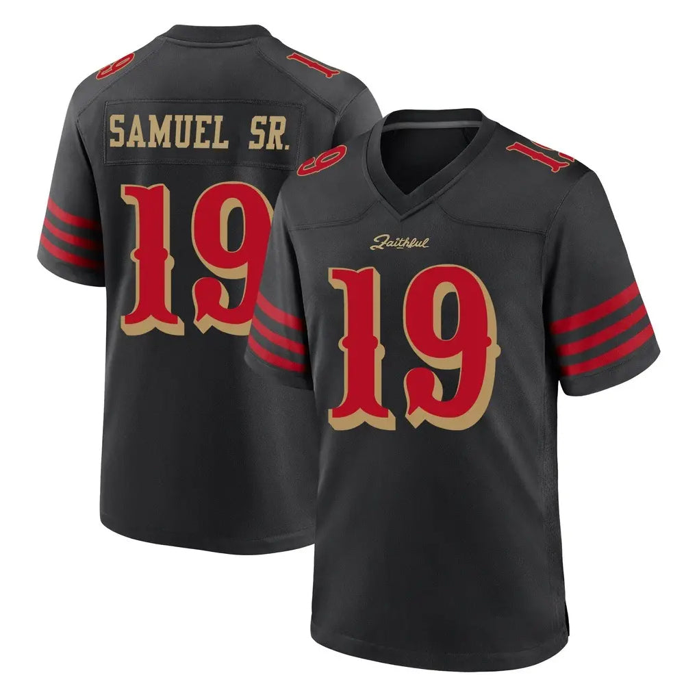 SF.49ers #19 Deebo Samuel Sr. Player Black Rivalries Collection Home Game Ldoa Stitched Jerseys