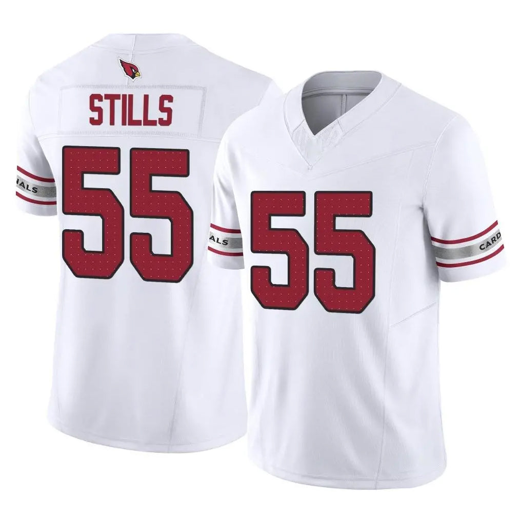A.Cardinals #55 Dante Stills Player White Vapor F.U.S.E. Limited Home Game Ldoa Stitched Jerseys