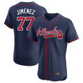 A.Braves #77 Joe Jimenez Player Navy Limited Elite Home Game Ldoa Stitched Jerseys
