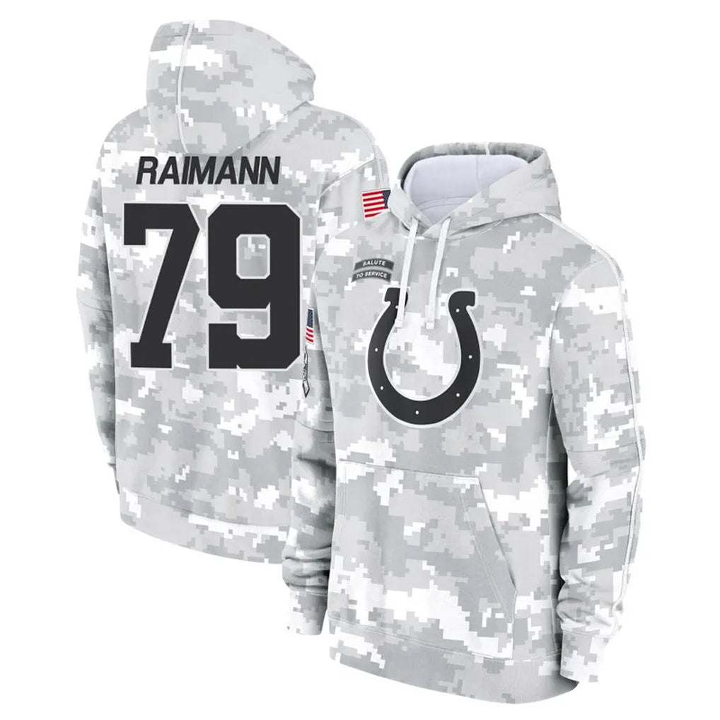 IN.Colts #79 Bernhard Raimann Player Arctic Camo Salute to Service Hoodies Limited Game Ldoa Stitched Jerseys