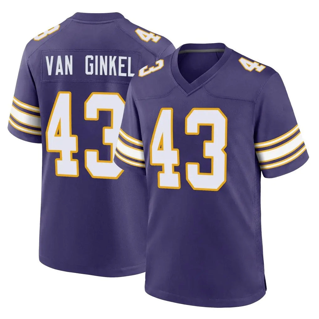 M.Vikings #43 Andrew Van Ginkel Player Purple Classic Home Game Ldoa Stitched Jerseys