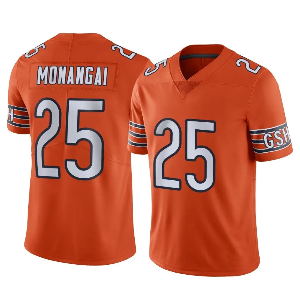 C.Bears #25 Kyle Monangai Player Orange Alternate Vapor Limited Home Game Ldoa Stitched Jerseys