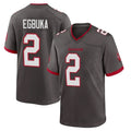 TB.Buccaneers #2 Emeka Egbuka Player Pewter Alternate Home Game Ldoa Stitched Jerseys