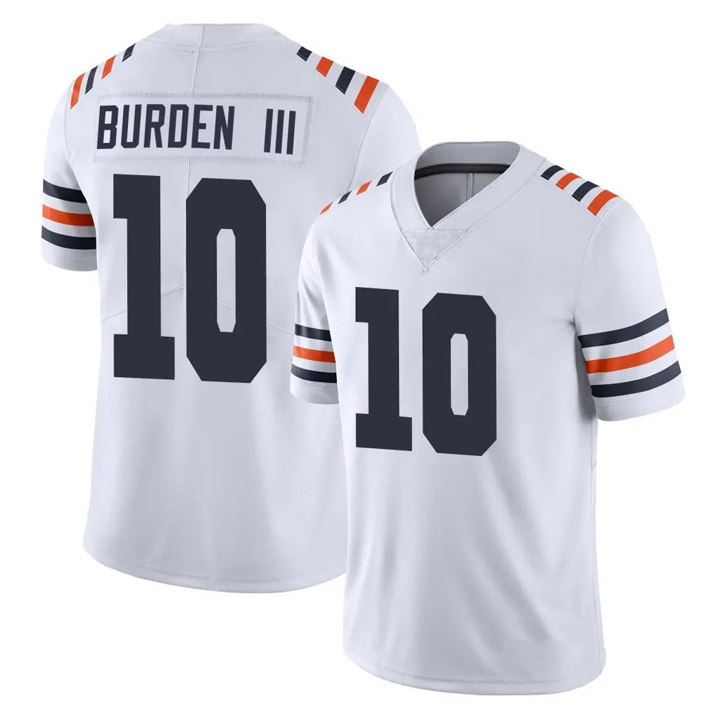 C.Bears #10 Luther Burden III Player White Classic Vapor Limited Home Game Ldoa Stitched Jerseys