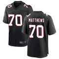 A.Falcons #70 Jake Matthews Player Black Throwback Game Ldoa Stitched Jerseys