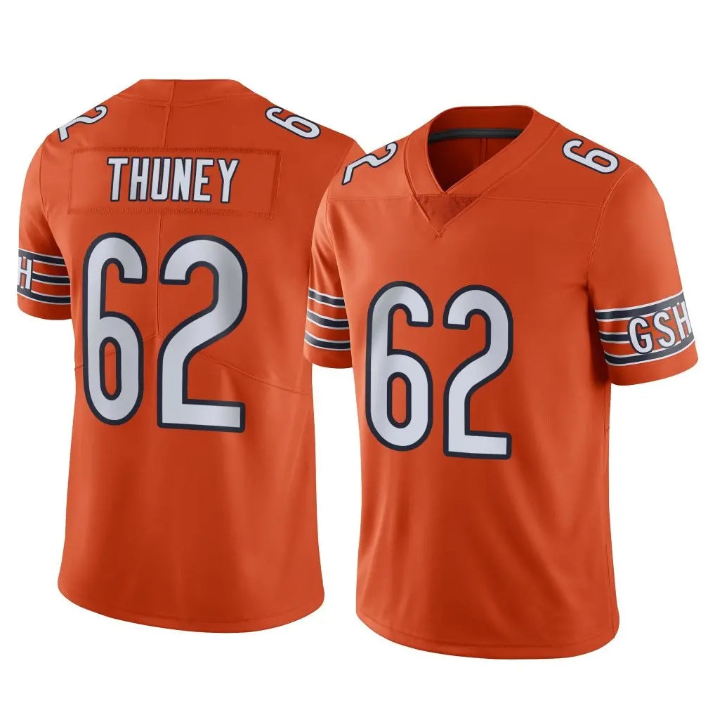 C.Bears #62 Joe Thuney Player Orange Alternate Vapor Limited Home Game Ldoa Stitched Jerseys