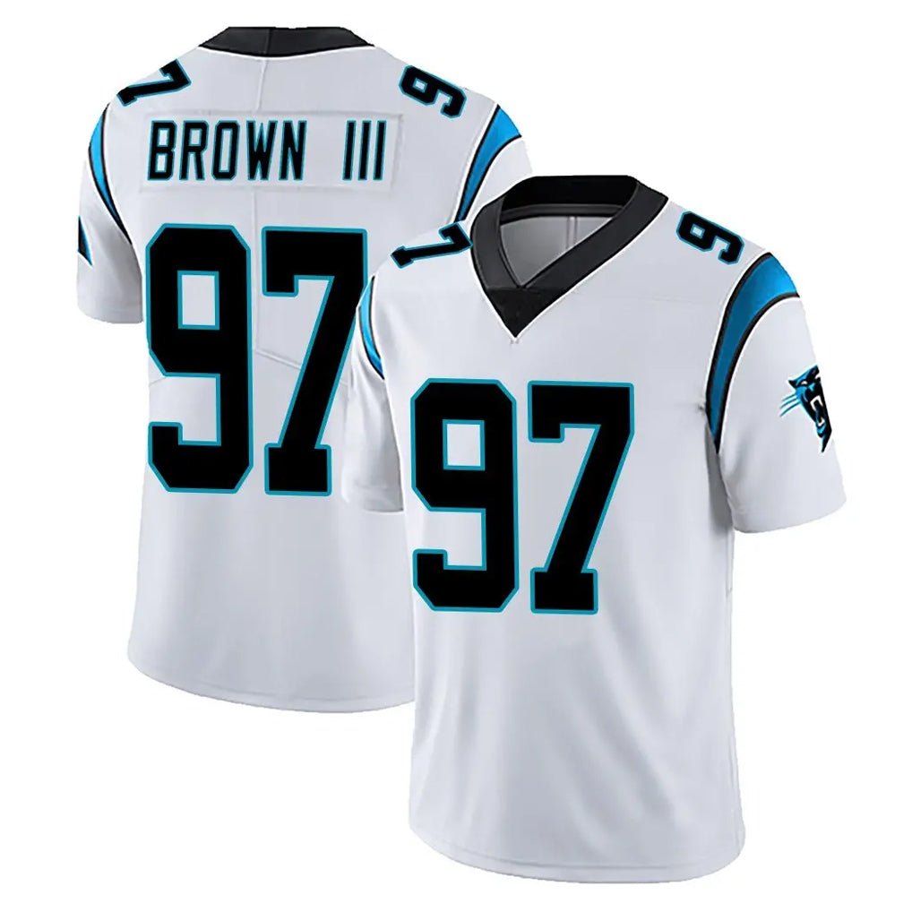 C.Panthers #97 Bobby Brown III Player White Vapor Untouchable Limited Game Ldoa Stitched Jerseys