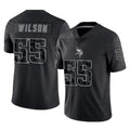 M.Vikings #55 Eric Wilson Player Black Reflective LImited Home Game Ldoa Stitched Jerseys