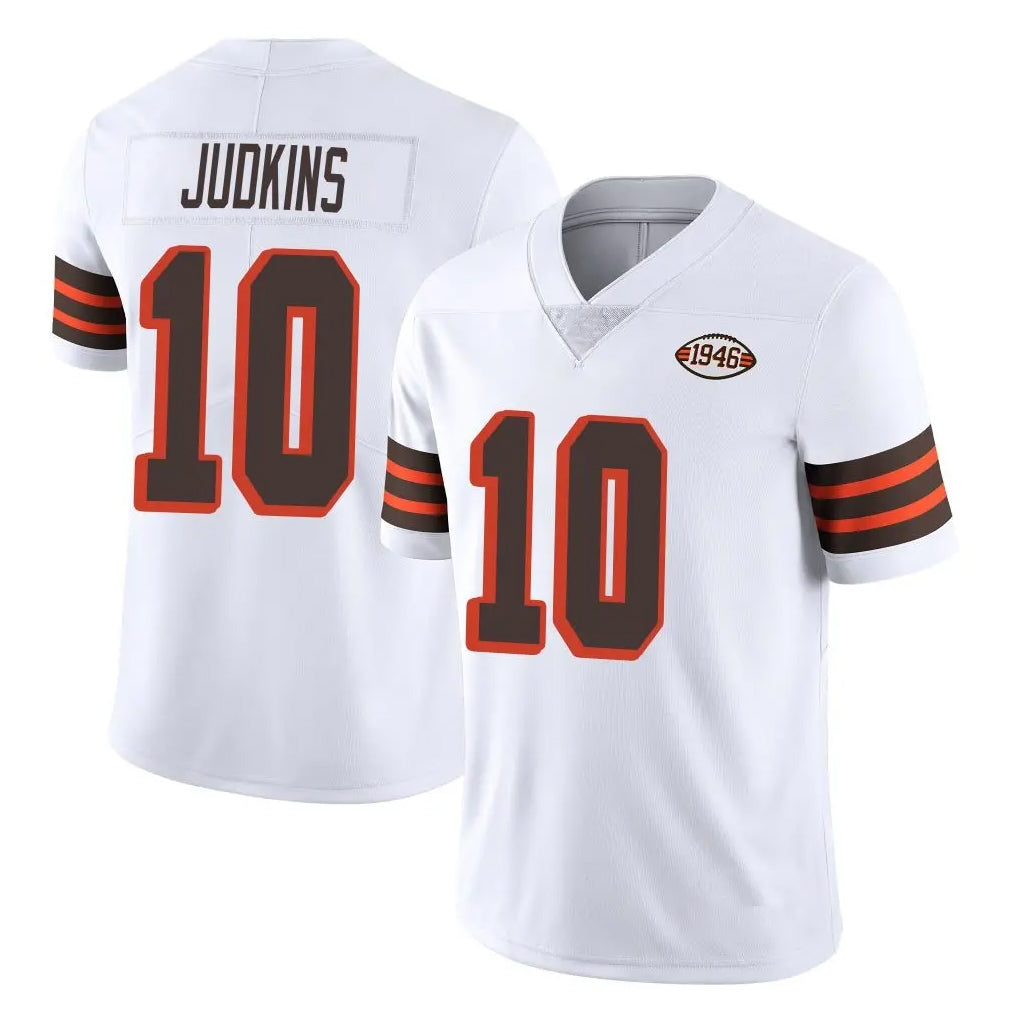 C.Browns #10 Quinshon Judkins Player White Limited  Vapor 1946 Collection Alternate Game Ldoa Stitched Jerseys