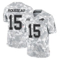 B.Bills #15 Greg Rousseau Player Arctic Camo Salute to Service Limited Game Xdoa Stitched Jerseys