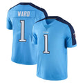 T.Titans #1 Cam Ward Player Light Blue Limited Color Rush Home Game Ldoa Stitched Jerseys