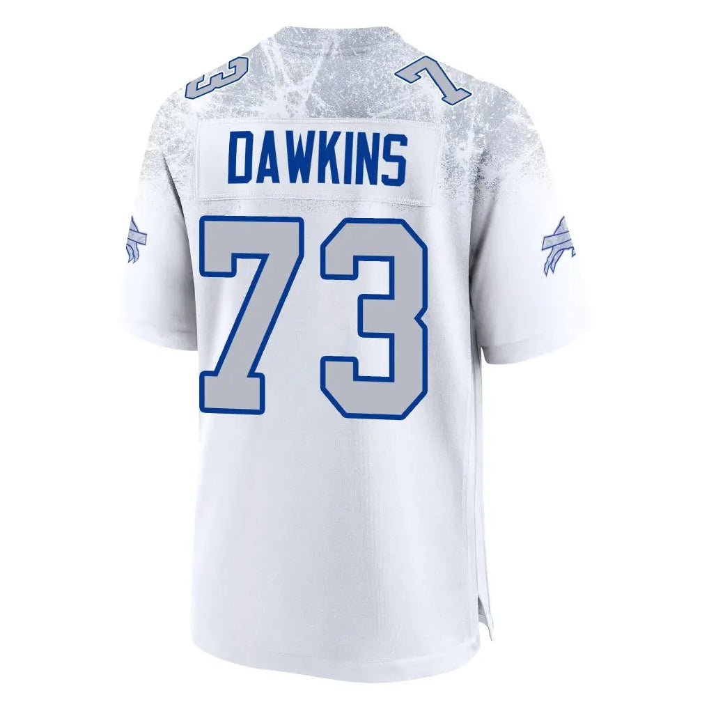 B.Bills #73 Dion Dawkins Benford Player White Rivalries Collection Limited Ldoa Stitched Jerseys