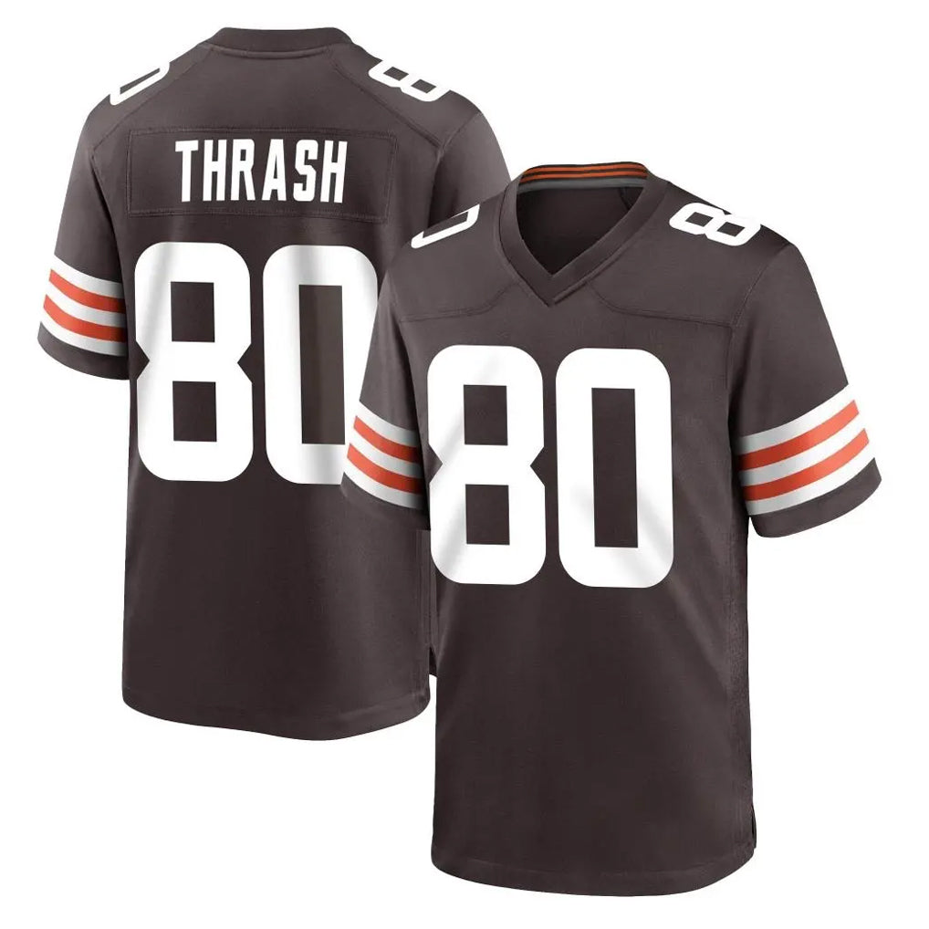 C.Browns #80 Jamari Thrash Player Brown Home Game Ldoa Stitched Jerseys