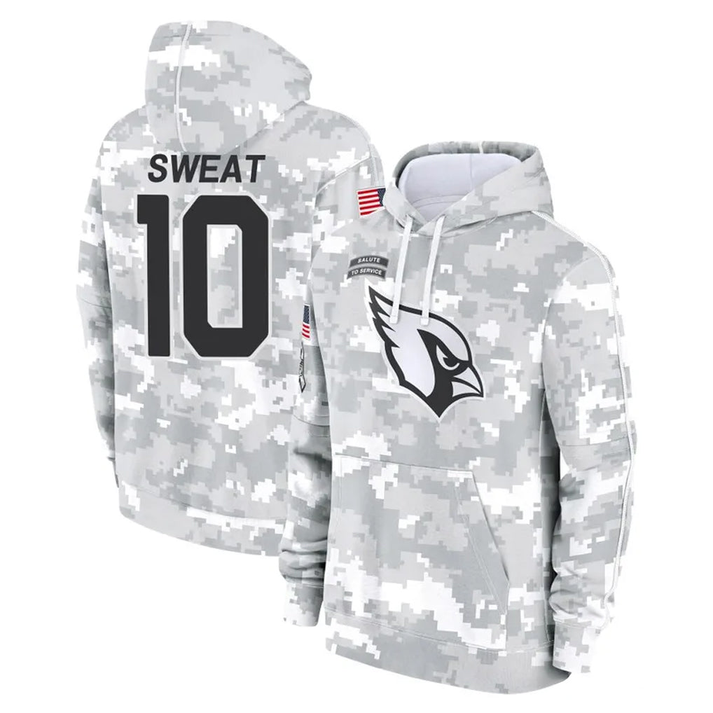 A.Cardinals #10 Josh Sweat Player Arctic Camo Limited Salute to Service Pullover Hoodies Game Ldoa Stitched Jerseys