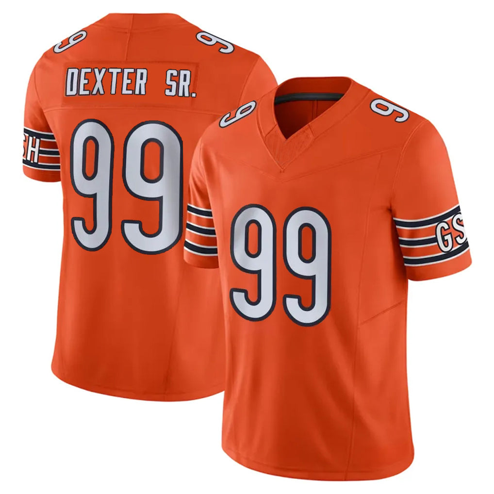 C.Bears #99 Gervon Dexter Sr. Player Orange Vapor F.U.S.E. Limited Home Game Ldoa Stitched Jerseys