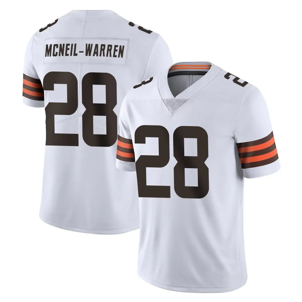 C.Browns #28 Emmanuel McNeil-Warren Player White Vapor Untouchable Limited Home Game Ldoa Stitched Jerseys