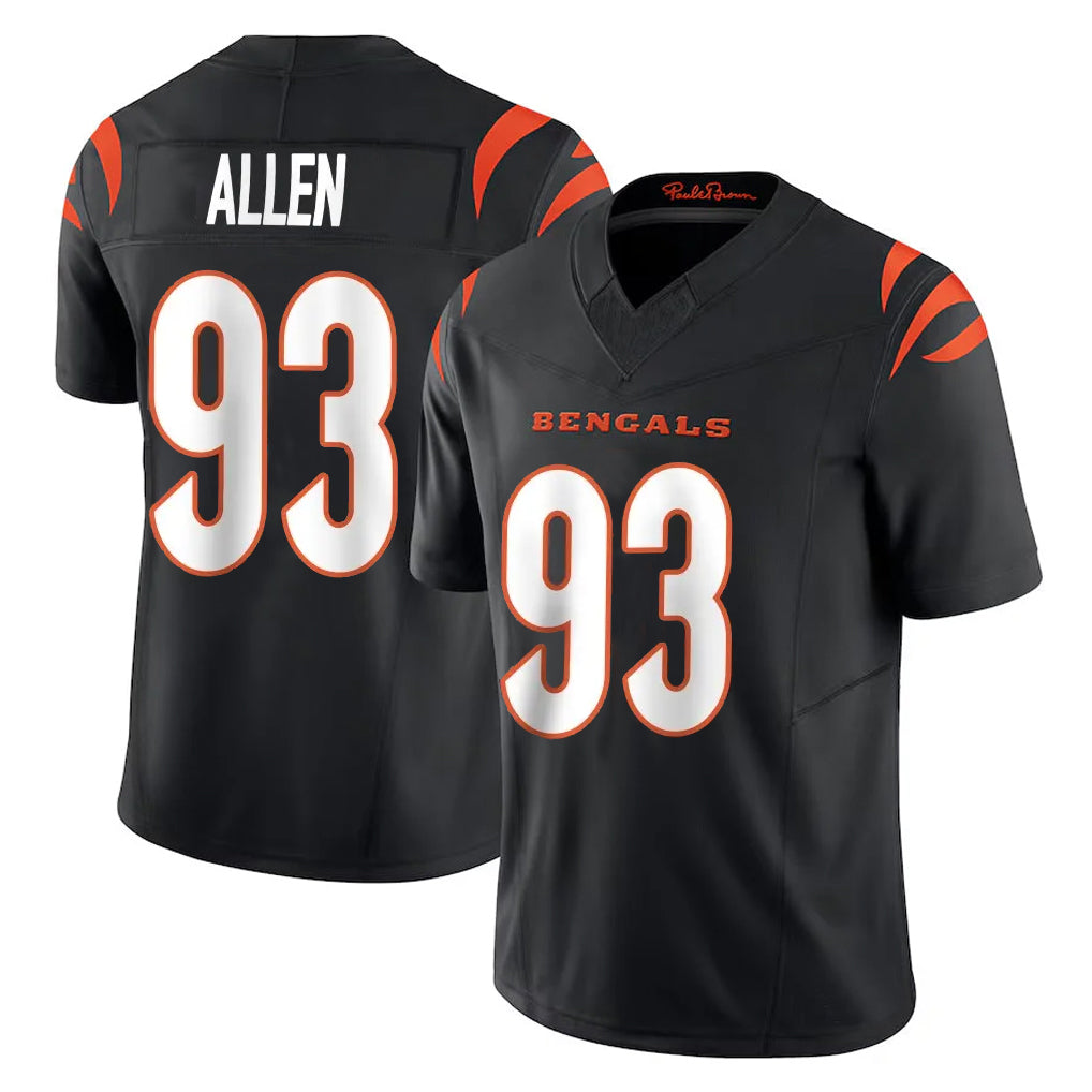 C.Bengals #93 Jonathan Allen Player Black Vapor F.U.S.E. Limited Home Game Ldoa Stitched Jerseys