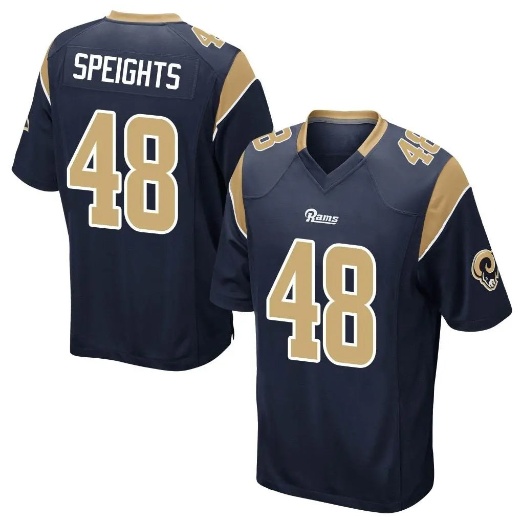 LA.Rams #48 Omar Speights Player Navy Home Game Ldoa Stitched Jerseys