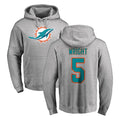 M.Dolphins #5 Jaylen Wright Player Gray LOGO Pullover Hoodies Limited Ldoa Stitched Jerseys