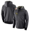 J.Jaguars #1 Montaric Brown Player Gray Salute to Service Hoodies Limited Game Ldoa Stitched Jerseys