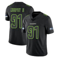 S.Seahawks #91 Byron Murphy II Player Black Impact Limited Home Game Ldoa Stitched Jerseys