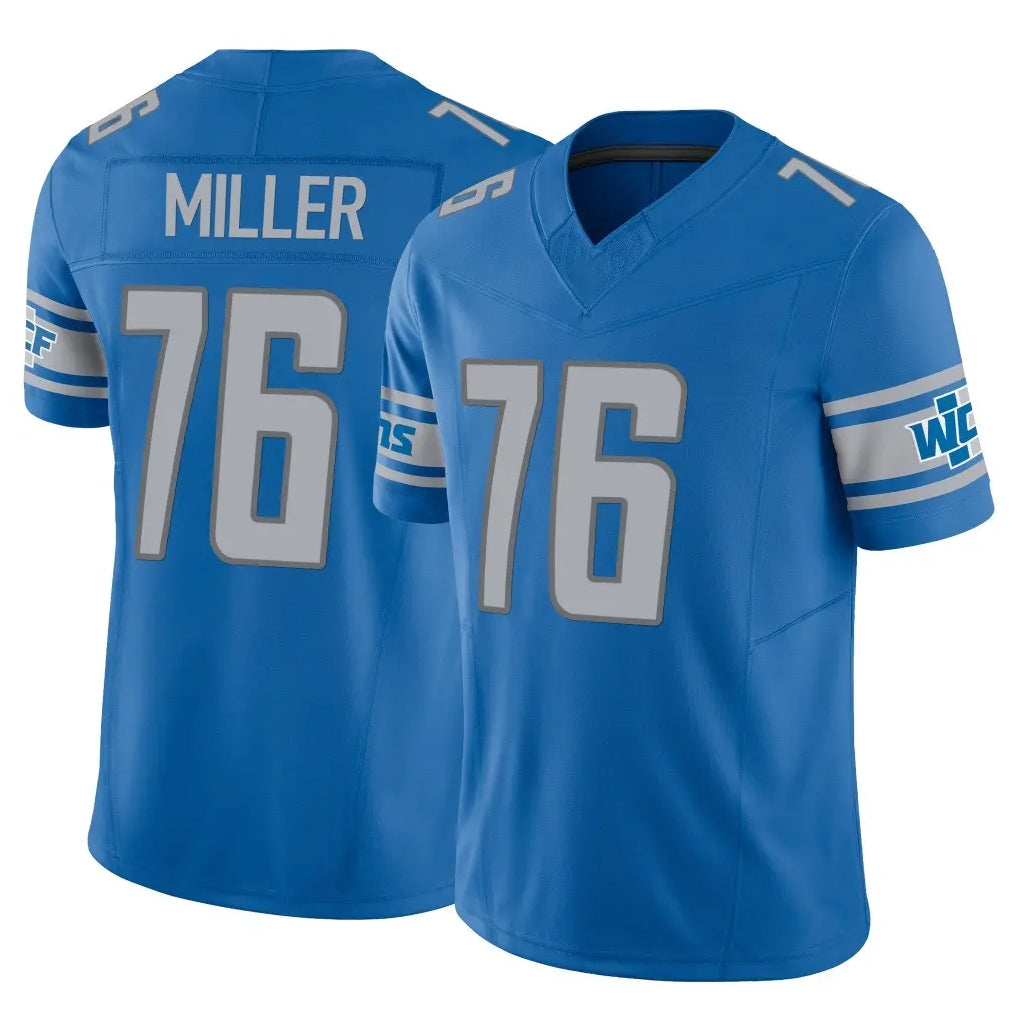 D.Lions #76 Blake Miller Player Blue Vapor F.U.S.E. Limited Home Game Ldoa Stitched Jerseys