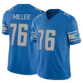 D.Lions #76 Blake Miller Player Blue Vapor F.U.S.E. Limited Home Game Ldoa Stitched Jerseys