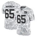 NY.Giants #65 Francis Mauigoa Player Arctic Camo Salute To Service Limited Game Ldoa Stitched Jerseys