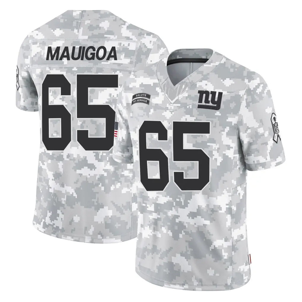 NY.Giants #65 Francis Mauigoa Player Arctic Camo Salute To Service Limited Game Ldoa Stitched Jerseys