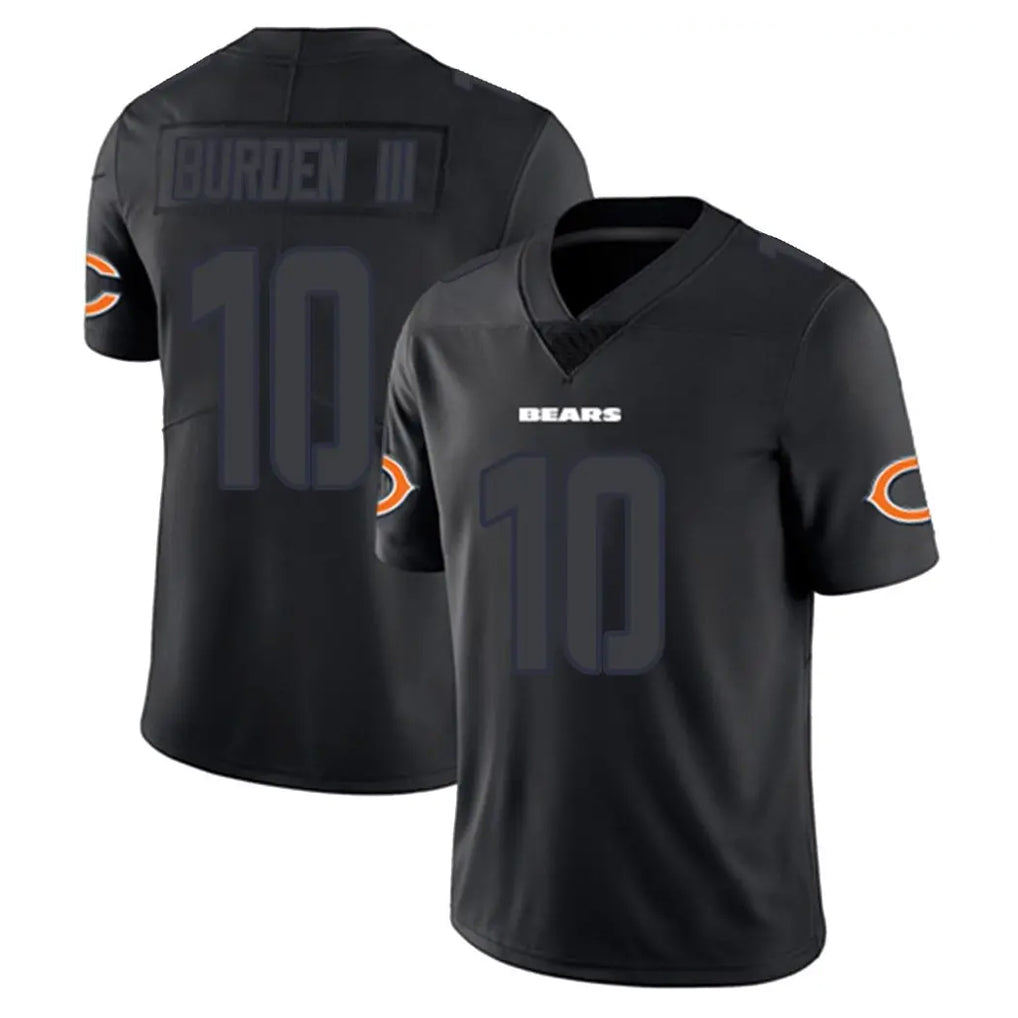 C.Bears #10 Luther Burden III Player Black Impact Limited Game Ldoa Stitched Jerseys