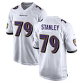 B.Ravens #79 Ronnie Stanley Player White Home Game Ldoa Stitched Jerseys