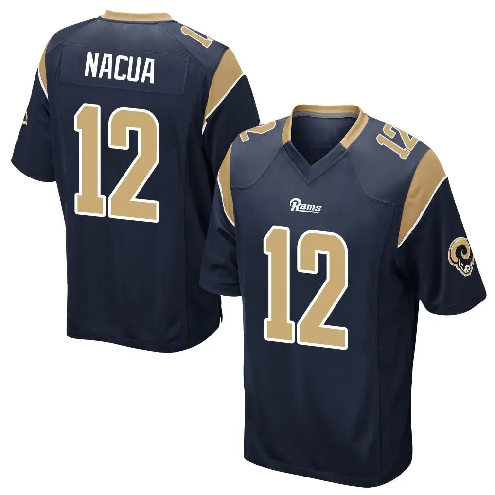 LA.Rams #12 Puka Nacua Player Navy Home Game Ldoa Stitched Jerseys