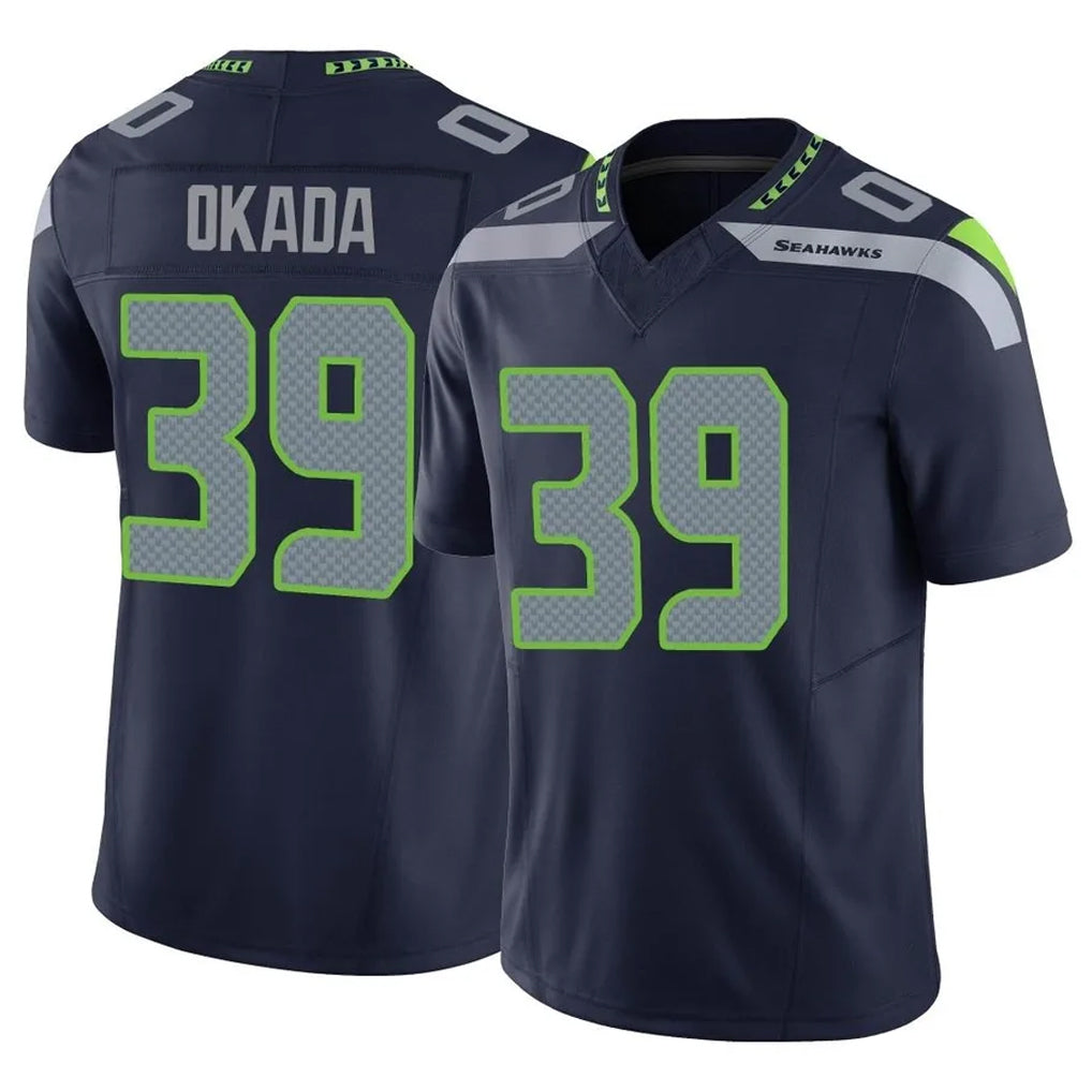 S.Seahawks #39 Ty Okada Player Navy Limited Vapor F.U.S.E. Home Game Ldoa Stitched Jerseys