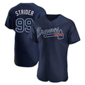 A.Braves #99 Spencer Strider Player Navy Alternate Limited Elite Home Game Ldoa Stitched Jerseys