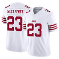SF.49ers #23 Christian McCaffrey Player White Limited Vapor F.U.S.E. Home Game Ldoa Stitched Jerseys