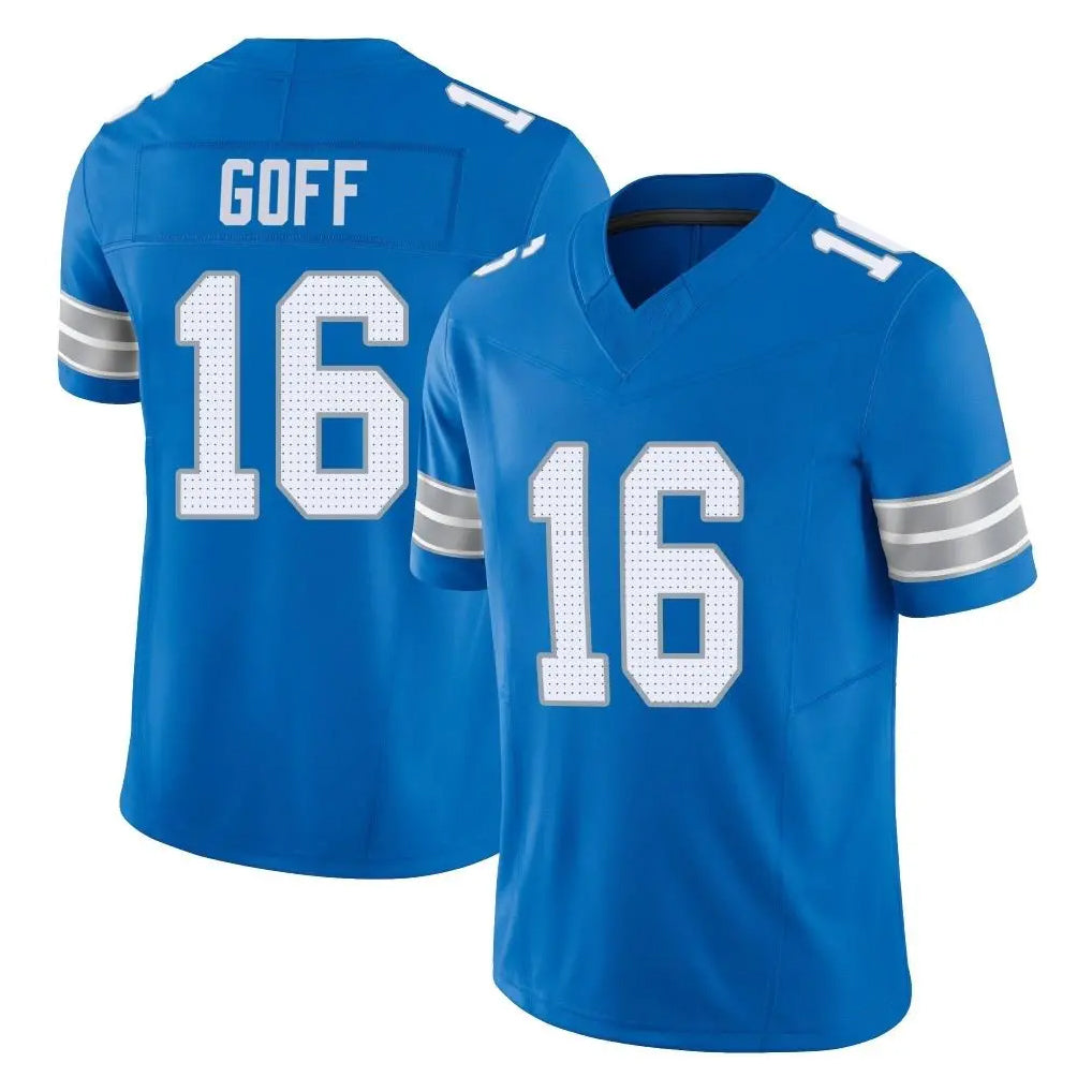D.Lions #16 Jared Goff Player Blue Limited Vapor F.U.S.E. Alternate Home Game Ldoa Stitched Jerseys