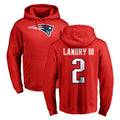 NE.Patriots #2 Harold Landry III Player Red LOGO Pullover Hoodies Home Game Ldoa Stitched Jerseys