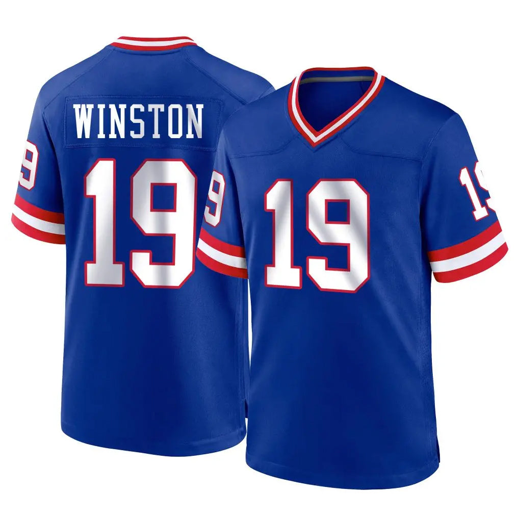 NY.Giants #19 Jameis Winston Player Royal Classic Home Game Ldoa Stitched Jerseys