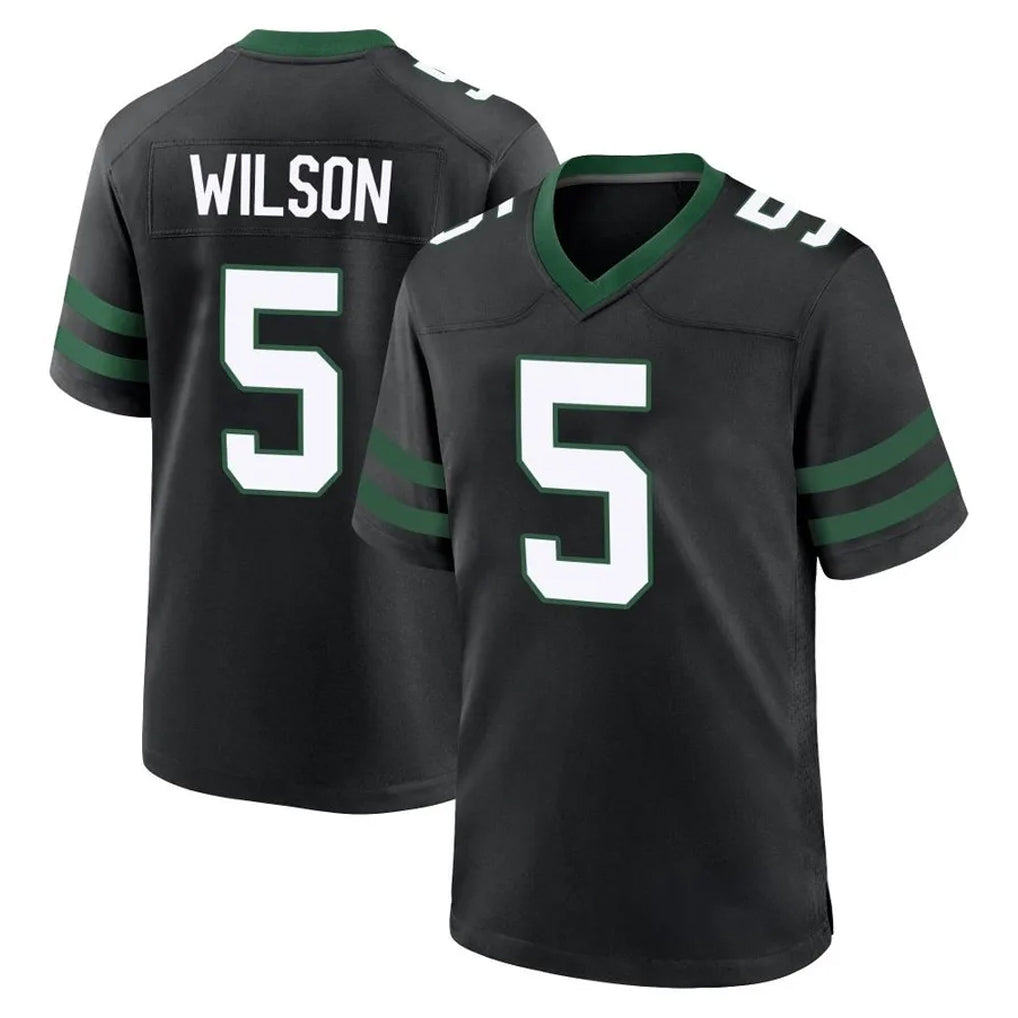 NY.Jets #5 Garrett Wilson Player Black Legacy Home Game Ldoa Stitched Jerseys