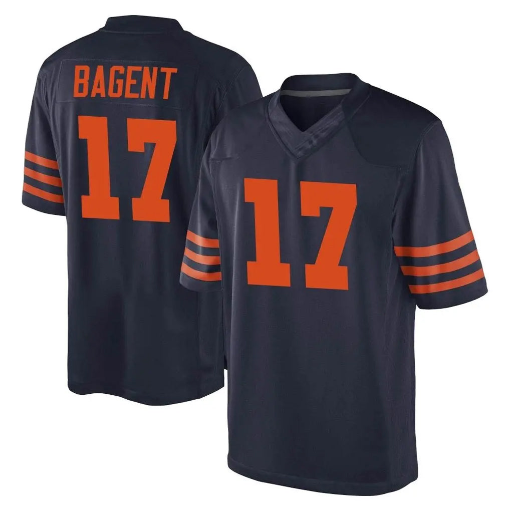 C.Bears #17 Tyson Bagent Player Navy Blue Alternate Game Ldoa Stitched Jerseys