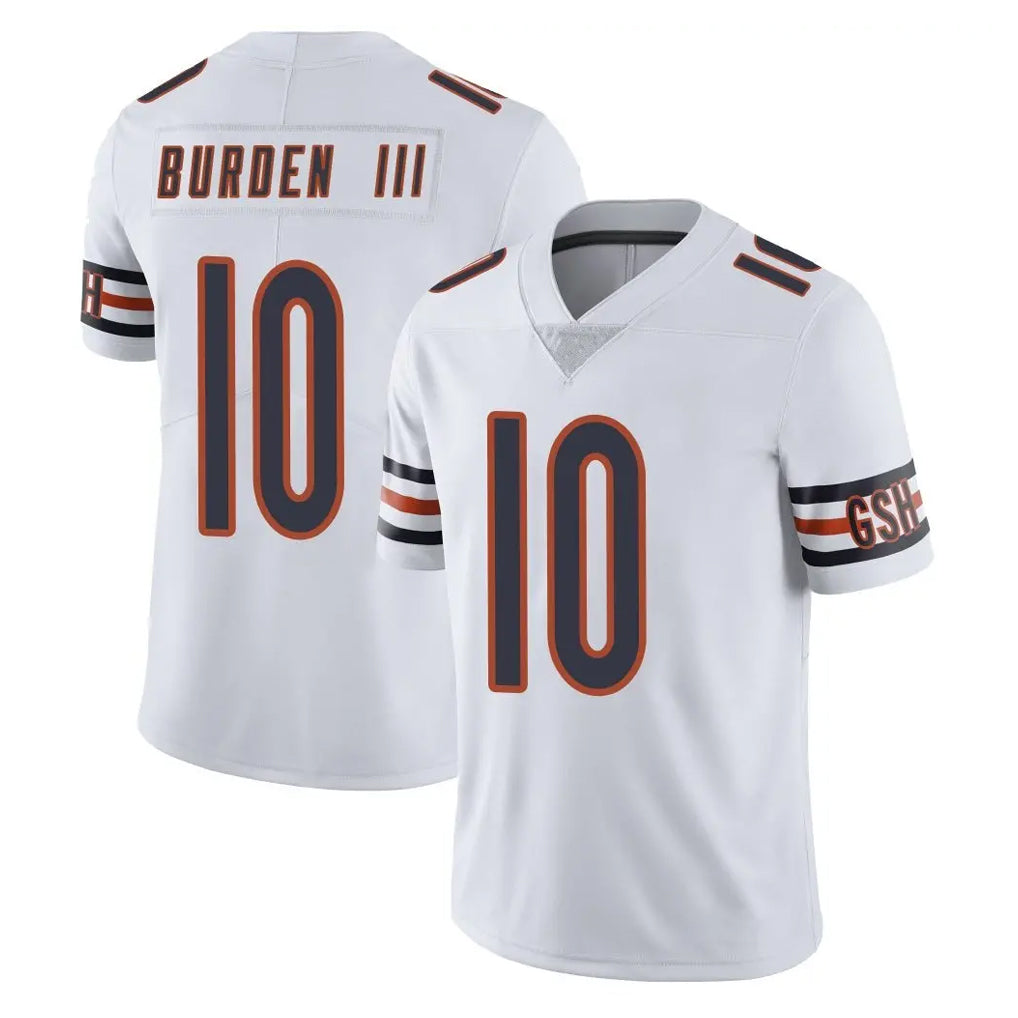 C.Bears #10 Luther Burden III Player White Vapor Untouchable Limited Home Game Ldoa Stitched Jerseys