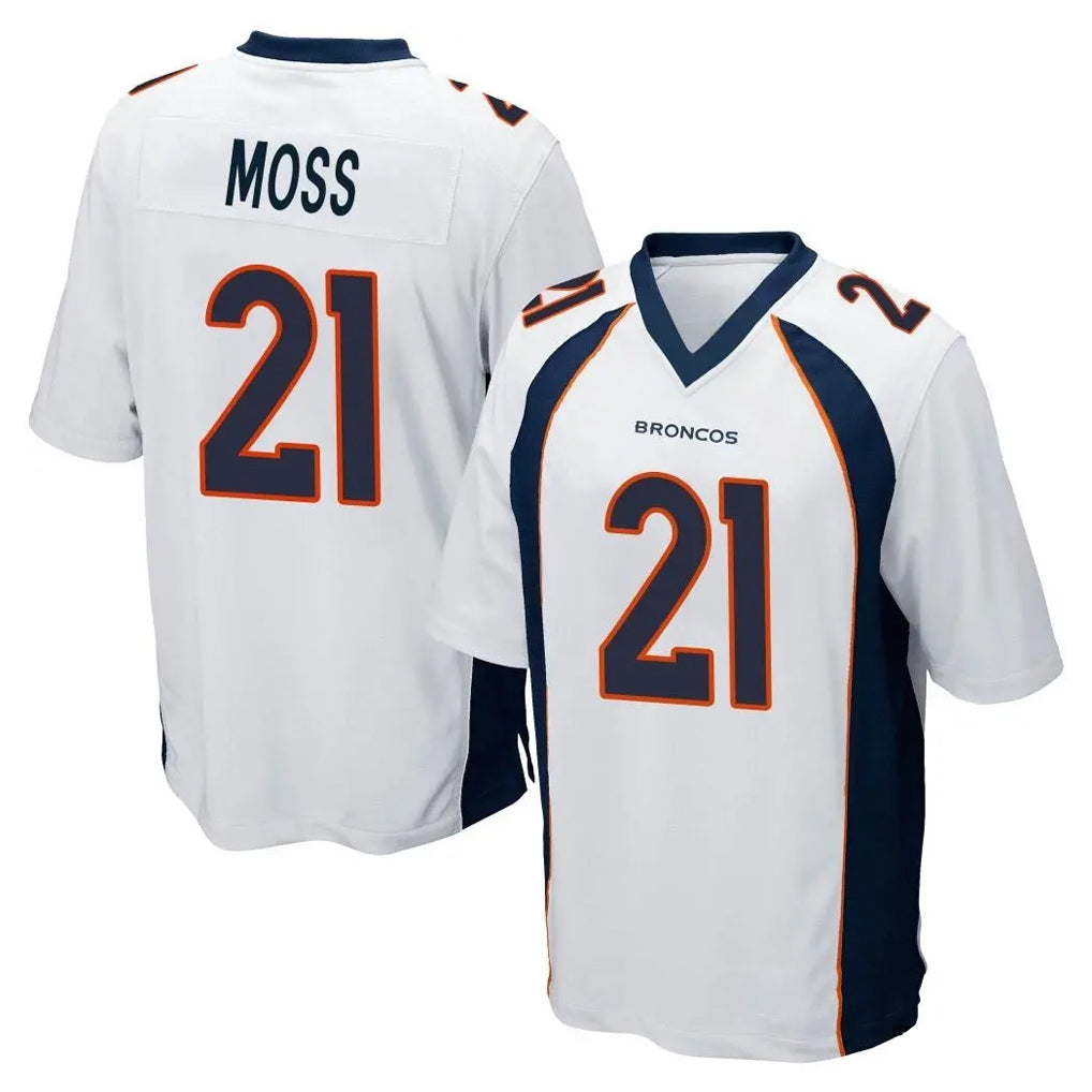 D.Broncos #21 Riley Moss Player White Game Ldoa Stitched Jerseys
