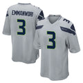 S.Seahawks #3 Nick Emmanwori Player Gray Home Game Ldoa Stitched Jerseys