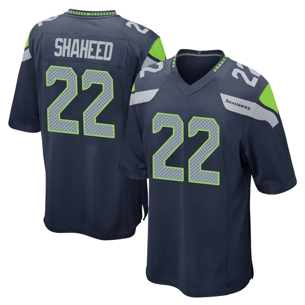 S.Seahawks #22 Rashid Shaheed Player Navy Home Game Ldoa Stitched Jerseys