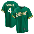 Athletics #4 Lawrence Butler Player Kelly Green Home Game Ldoa Stitched Jerseys